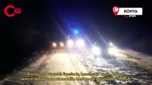 Konya'da hamile kadın karda mahsur kalan otomobilde doğum yaptı