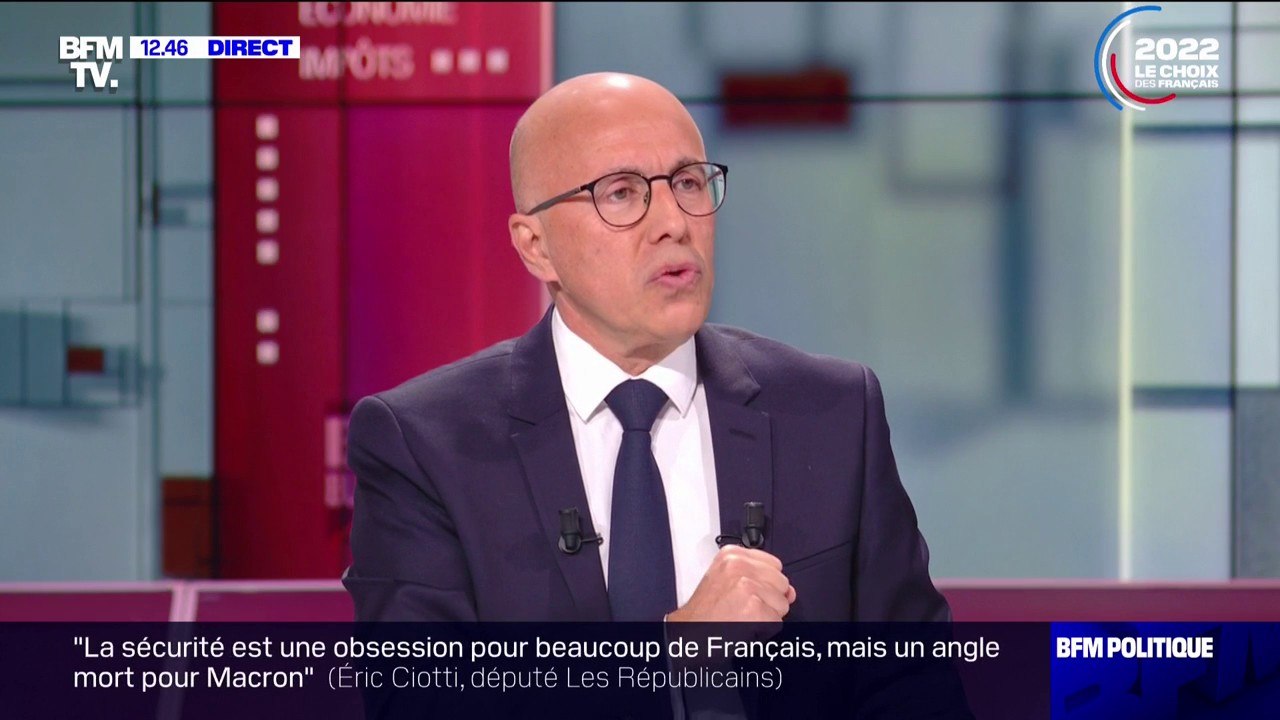 Eric Ciotti: "Eric Zemmour ne peut pas battre Emmanuel Macron"