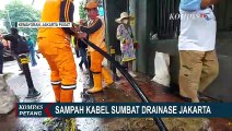 Inilah yang Jadi Salah Satu Penyebab Banjir di Jakarta, Tumpukan Sampah Kabel Sumbat Drainase