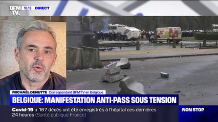 Covid-19: une manifestation sous tension à Bruxelles pour protester contre les restrictions sanitaires