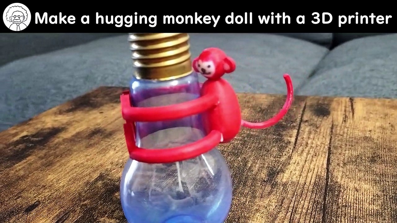 Make a monkey doll to hug with a 3D printer
