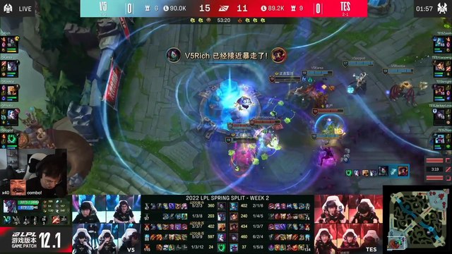 La carrera de Top Esports para ganar la primera partida de la jornada