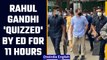 National Herald Case: Rahul Gandhi questioned by ED for 11 hours | Oneindia News *News