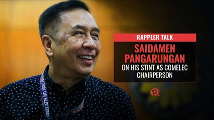 Rappler Talk: Saidamen Pangarungan on his stint as Comelec chairman