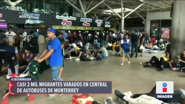2 mil migrantes varados en central de autobuses de Monterrey