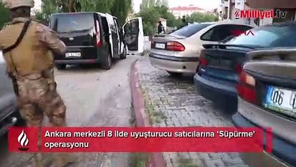 Ankara merkezli 8 ilde uyuşturucu çetelerine yönelik operasyon: 75 şüpheliye gözaltı kararı