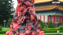 Tiananmen ‘Pillar of Shame’ replica vandalised in Taiwan