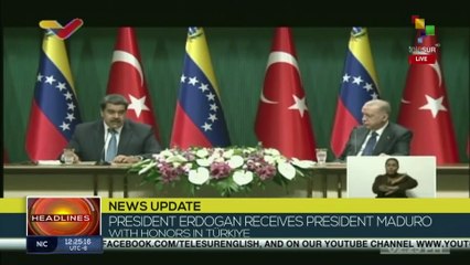 Pres. Nicolás Maduro appreciates the support received by the government of Türkiye