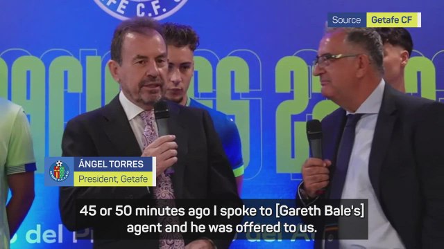 Gareth Bale has been offered to Getafe, claims president