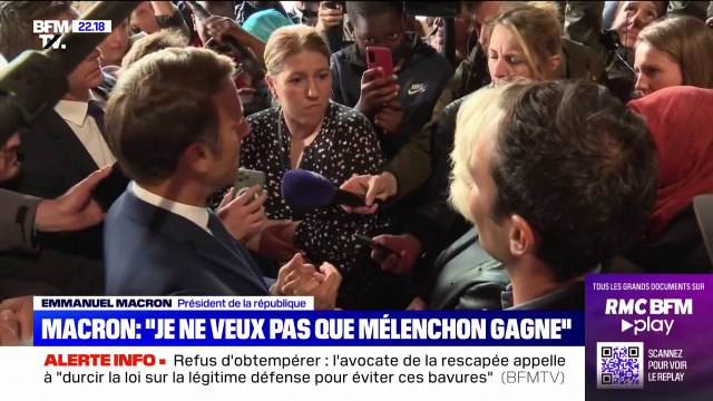 Emmanuel Macron: Je ne veux pas que Jean-Luc Mélenchon gagne aux législatives