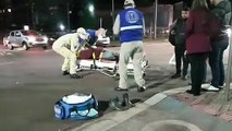 Jovem fica ferido após colisão de trânsito na Rua Paraná
