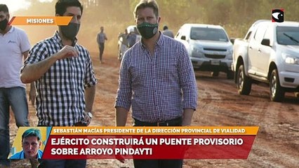 Ejército construirá un puente provisorio sobre Arroyo Pindayti