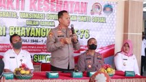 Semarak Hari Bhayangkara ke 76, Polres Sukoharjo Gelar Bakti Kesehatan Pengobatan Gratis