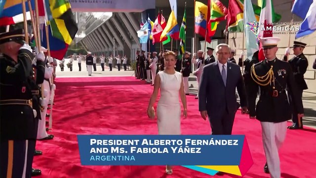 Alberto Fernández y la primera dama fueron recibidos por sus pares de Estados Unidos, Joseph Biden y Jill Biden