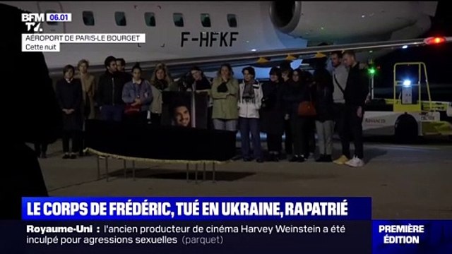 La dépouille du journaliste Frédéric Leclerc-Imhoff, tué en Ukraine, est arrivée dans cette nuit en France, accueillie par des membres de sa famille, des proches et la ministre de la Culture