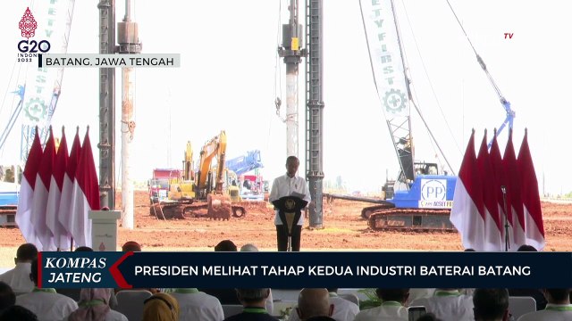 Presiden Joko Widodo Melihat Tahap Kedua Industri Baterai Batang