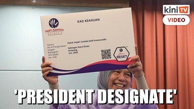 Zuraida dilantik sebagai bakal presiden Parti Bangsa Malaysia