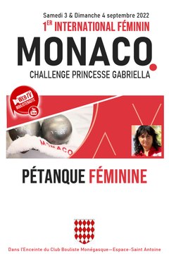 1er INTERNATIONAL FÉMININ de pétanque - Monaco Septembre 2022