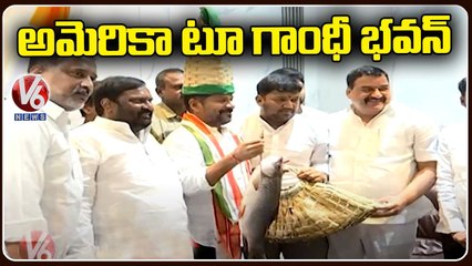TPCC Chief Revanth Reddy America To Gandhi Bhavan _ V6 News