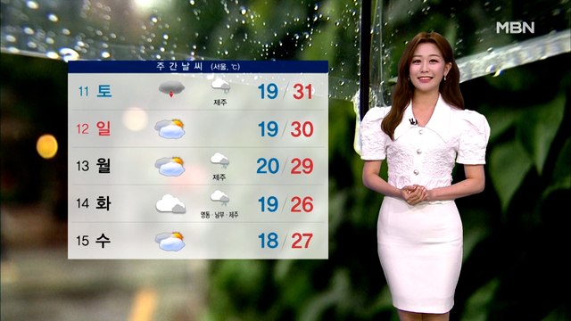 [뉴스7 날씨] 내일 다시 낮더위, 서울 29˚ C…밤까지 요란한 소나기