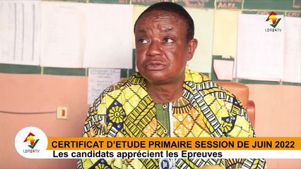 CERTIFICAT D'ÉTUDE PRIMAIRE SESSION DE JUIN 2022 : les candidats apprécient les épreuves