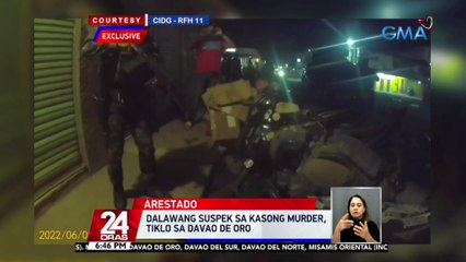 Dalawang suspek sa kasong murder, tiklo sa Davao de Oro | 24 Oras