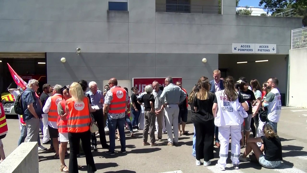 "Combien de temps on va tenir" c'est l'inquiétude des urgentistes de Martigues en grève ce matin