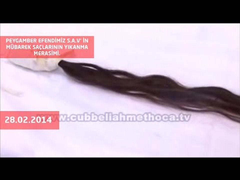 PEYGAMBER EFENDİMİZ S.A.V' İN MÜBAREK SAÇLARININ YIKANMA MERASİMİDİR.