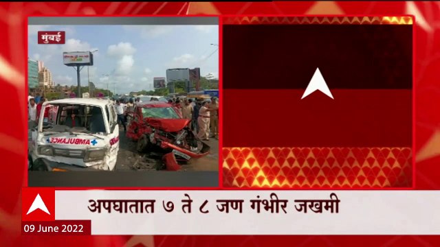 Mumbai मधील पश्चिम दु्तगती महामार्गावर भीषण अपघात, 7 ते 8 जण अपघात : ABP Majha