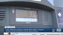 Gas prices reach another record on Thursday