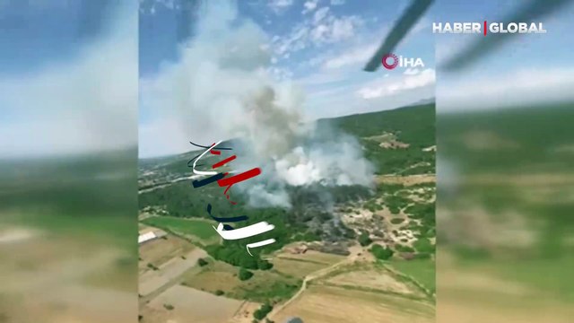 İzmir'in Urla ilçesinde orman yangını