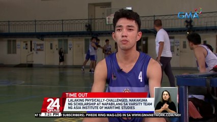 Lalaking physically-challenged, nakakuha ng scholarship at napabilang sa varsity team ng Asia Institute of Maritime Studies | 24 Oras