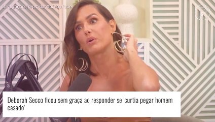 Deborah Secco é colocada contra a parede com pergunta indiscreta sobre romance com homens casados