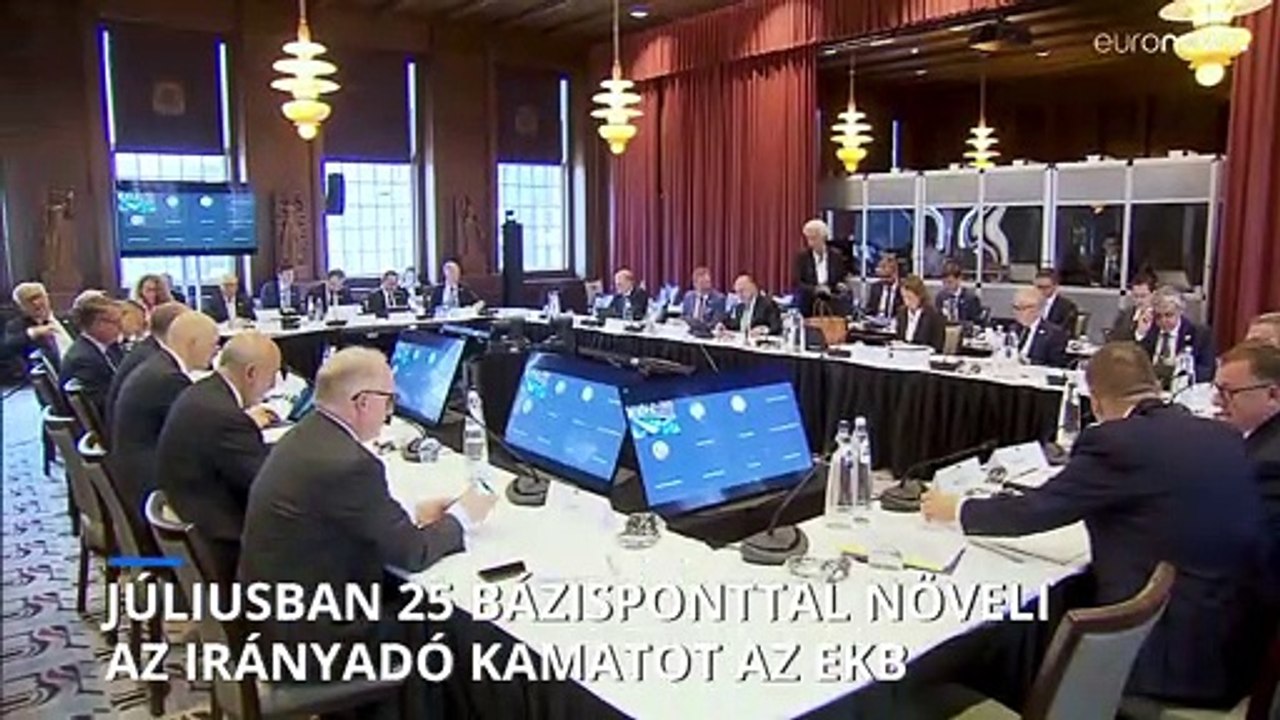 Júliusban 25 bázisponttal emeli az irányadó kamatot az EKB