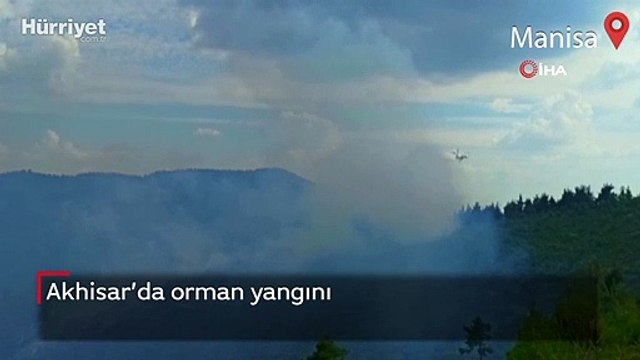 Manisa'nın Akhisar ilçesinde orman yangını