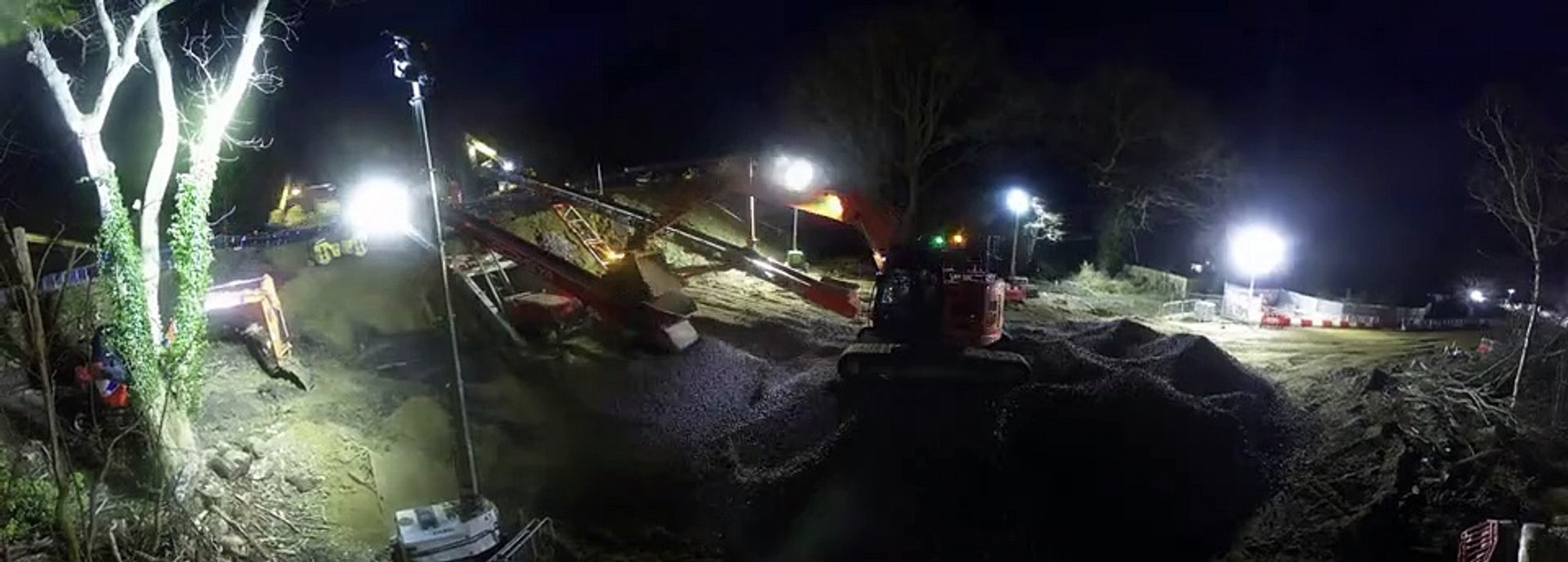 Timelapse footage of a new subway being built under the railway at Hassocks