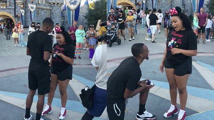 'Girl surprised with a 'DREAM' proposal at her favorite place... Disneyland!'