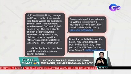 Patuloy na paglipana ng spam messages, iniimbestigahan ng NTC | SONA