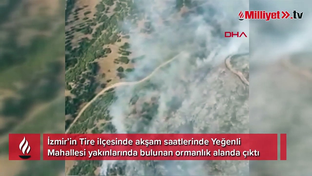 Tire’deki orman yangınına havadan ve karadan müdahale