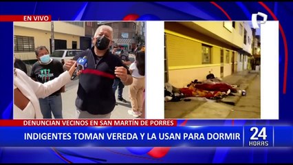 SMP: PNP retiró a indigentes que se apoderaron de vereda, pero serán liberados