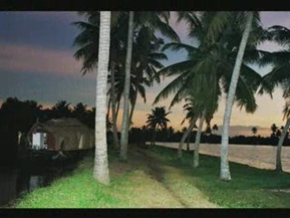 Inde (Kerala) Coucher de soleil.