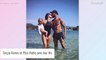 Sergio Ramos torse nu et tatoué : bisou les pieds dans l'eau avec la belle Pilar Rubio