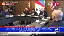 Pedro Castillo se reúne con directivos de Google, Microsoft, Amazon, Coca-Cola, entre otros