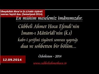 Cübbeli Ahmet Hocaefendi-En Büyük Meselemiz İmânımızdır.(Özbekistan 2014)
