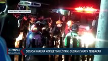 Diduga Karena Korsleting Listrik, Gudang Snack Terbakar