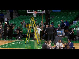 Shenanigans Warriors' warmups paused after rim too high