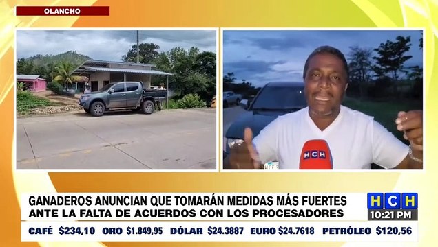 ¡Ante bloqueo de ganaderos! Antimotines habilitan paso de vehículos con lácteos en Olancho