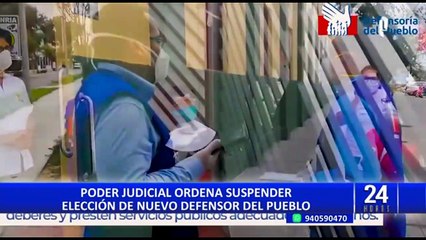PJ ordenó al Congreso suspender proceso de elección del defensor del Pueblo