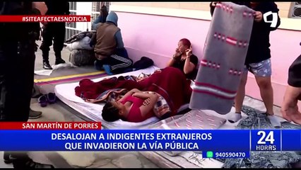 Indigentes invaden vereda en SMP: vecinos denuncian que son amenazados tras intentar desalojarlos