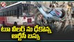 Road Incident In Chandanagar _ RTC Bus Hits Bike  _ Hyderabad _ V6 News (1)